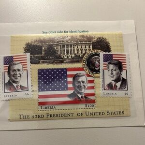 Liberia Stamps of the 43rd President and Vice President of the United States
